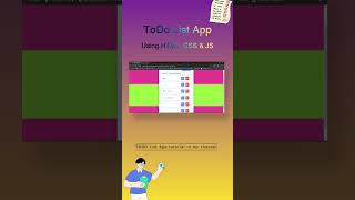 To Do List App Using HTML,CSS and JS #coding #html #css #javascript #frontend #tutorial