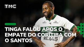 ZONA MISTA ESPORTE TMC: TINGA falou após o empate do Coritiba com o Santos pela Copa do Brasil