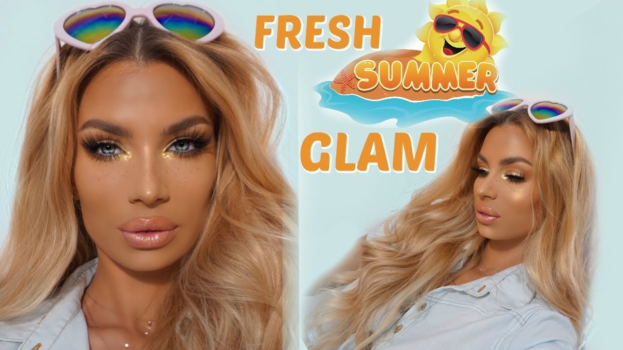 FRESH SUMMER GLAM! MAKEUP TUTORIAL | Nikki French