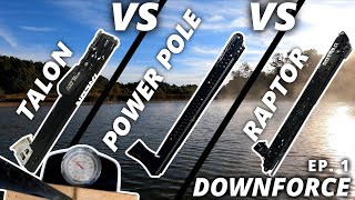 POWER POLE vs TALON vs RAPTOR - EP. 1 Shallow Water Anchor Downforce Comparison