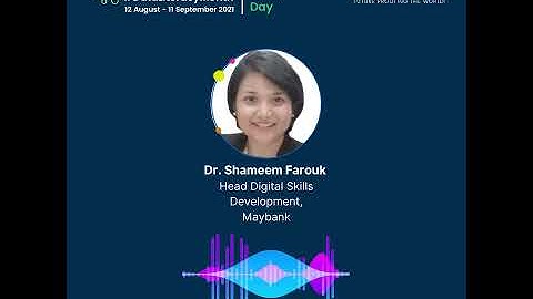 Demand & Growth of Data Professionals w Dr Shameem Farouk Head of Digital Skill Development Maybank