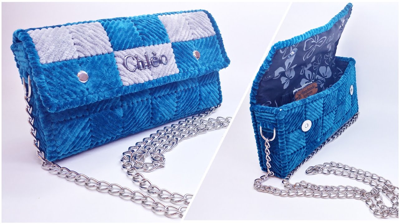 طريقة عمل شنطة شبك بخيط القطيفة الجزء الأول