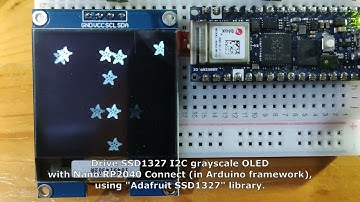 Drive SSD1327 OLED with Nano RP2040 Connect (in Arduino framework), using "Adafruit SSD1327" lib