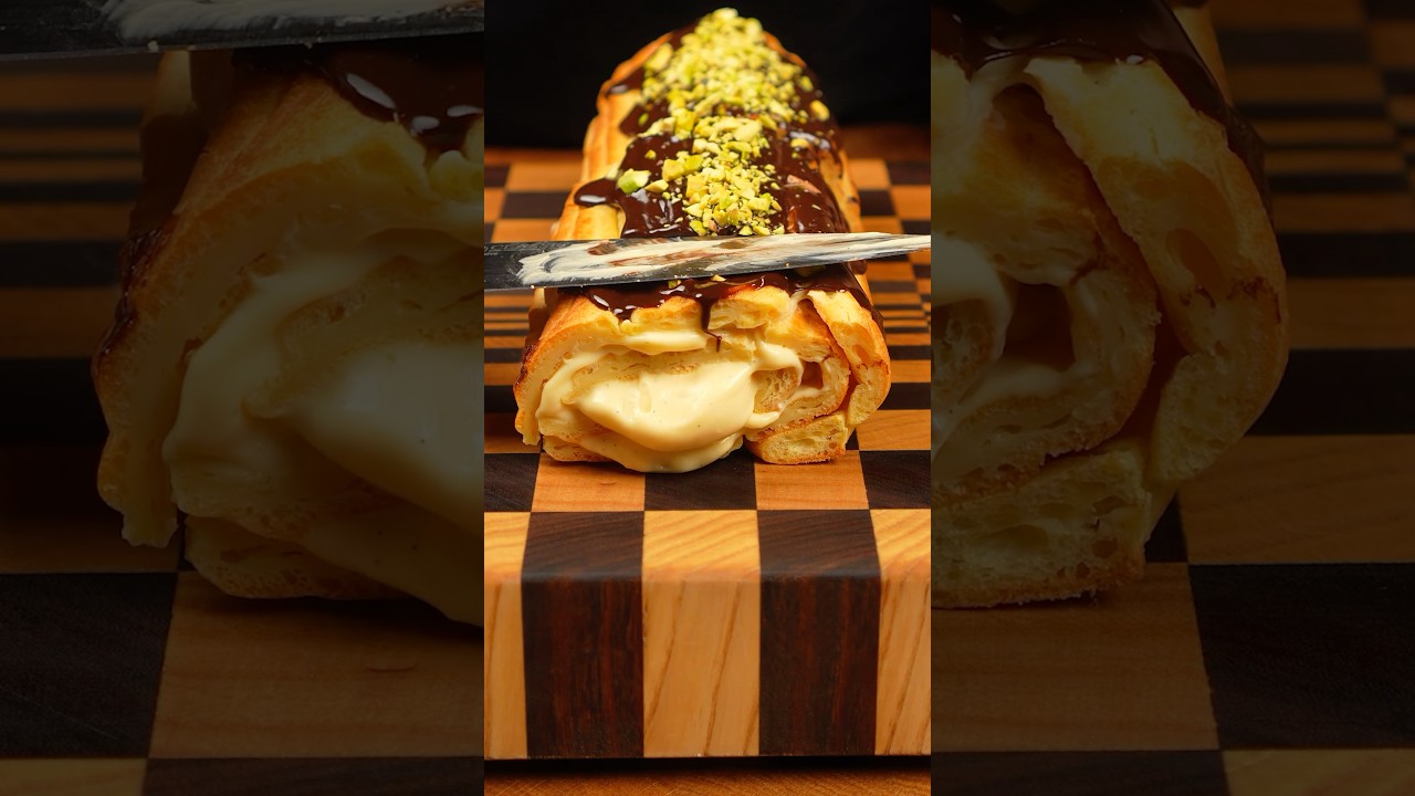 KOLAYLAŞTIRILMIŞ EKLER(eclair) PASTA TARİFİ 😍🌝