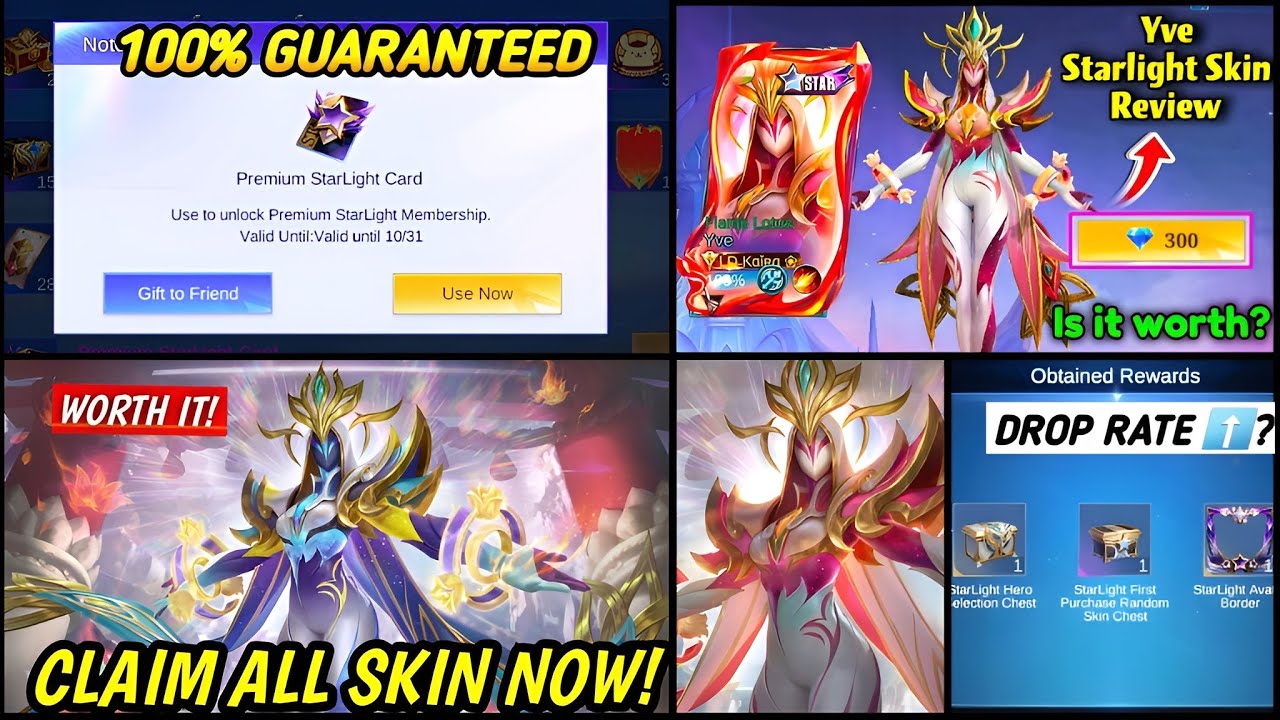 I Got Premium StarLight Card & Unlocked Starlight Yve!😱Claim All Skins Event 