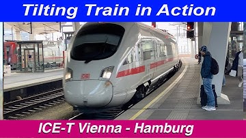 German Tilting High Speed Train tilting around the curves