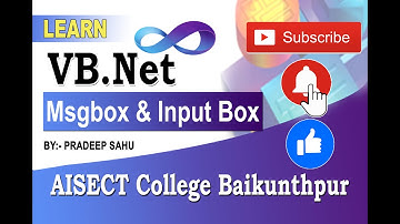 Msgbox & Input Box in  VB.NET