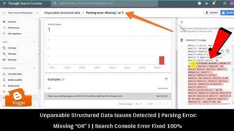 Unparsable Structured Data Issues Detected | Parsing Error: Missing “OR” } | Search Console Error