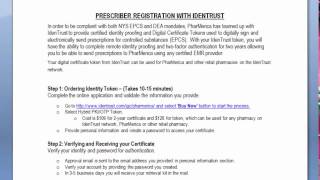 4 PRESCRIBER REGISTRATION WITH IDENTRUST