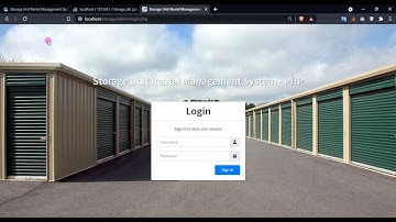 Storage Unit Rental Management System using PHP DEMO