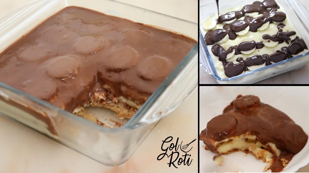 2 Cups Milk aur 12 Biscuits se 10 min mein Dessert Tayaar - Pudding cake recipe - GolRoti
