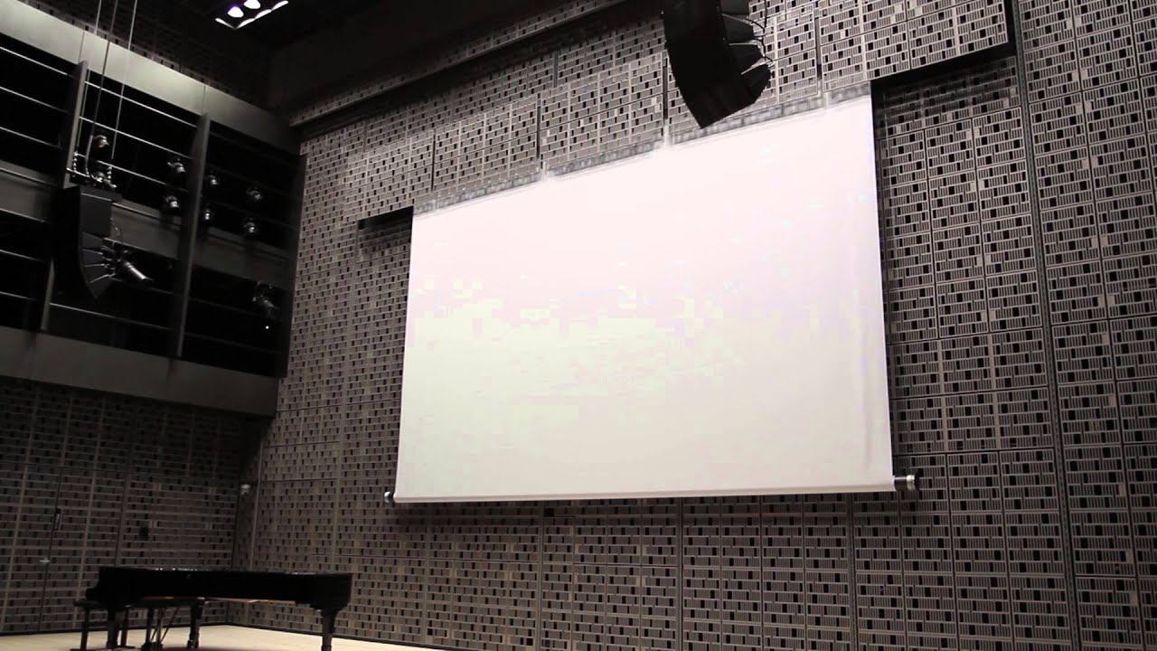 Bottom-Roller projection screen at Camerata-Hall, Musiikkitalo - YouTube