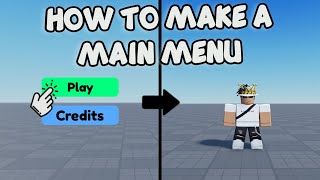 HOW TO MAKE A MAIN MENU 🛠️ Roblox Studio Tutorial