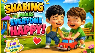Sharing Is Caring! ❤️ Fun Learning Story for Kids | Friendship & Kindness Cartoon