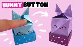 Origami RABBIT BUTTON easy. Paper button, how to make origami bunny toy.