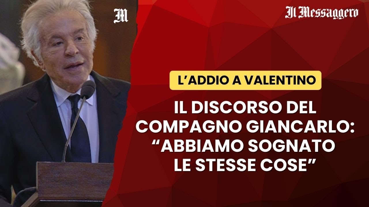 Funerale Valentino, il discorso del compagno Giancarlo Giammetti: "Abbiamo sognato le stesse cose"