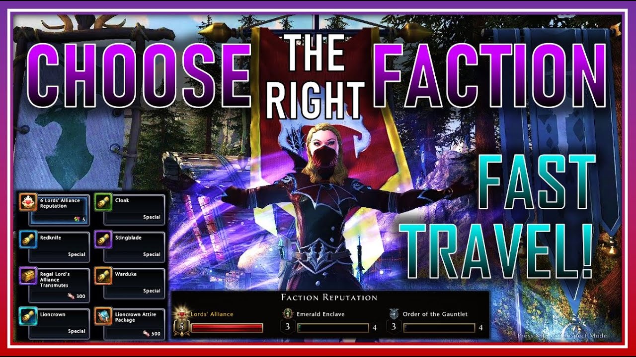 Which Faction to Choose & Focus for Mod 22? Fast Travel, Comp Gear & Fashion! - Neverwinter 2022