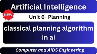 Famous classical planning algorithm in ai | classical planning approaches in artificial intelligence Profile