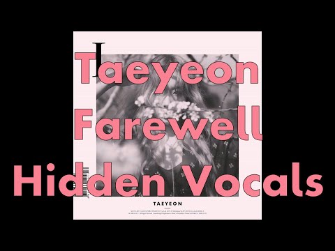 태연 Taeyeon - 먼저 말해줘 Farewell (Instrumental/Hidden Vocals)