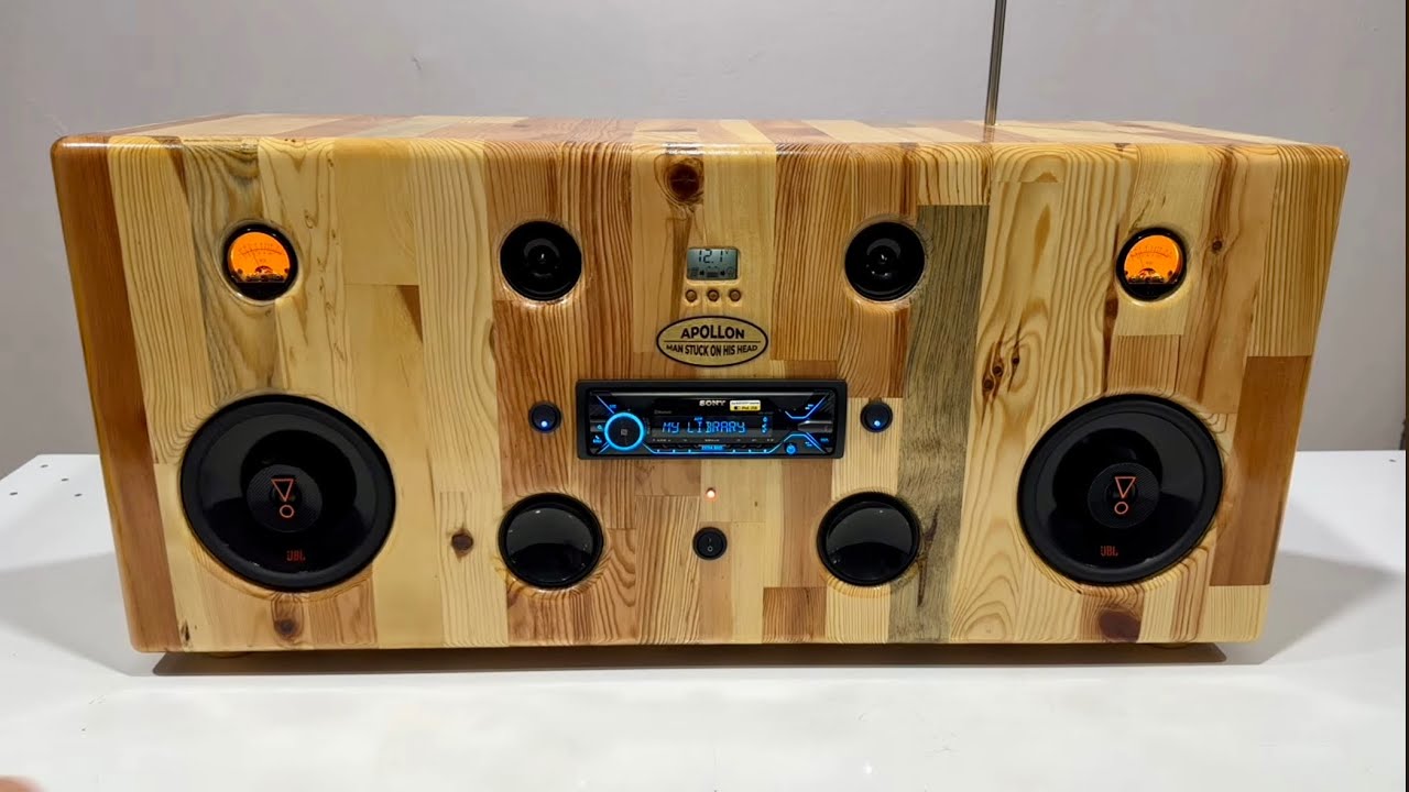 Perfect Look DIY: Making a 3-Way Bluetooth Speaker Boombox from Solid Pine Wood