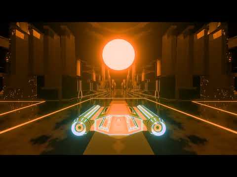 [4K] Spaceship Tron Loop - On Road Visual