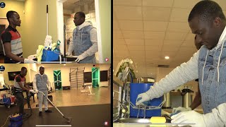 I’m Proud To Be A Cleaner In Germany…I Make Gh30,000 A Month- Ghanaian Boy Teaches Zionfelix The Job