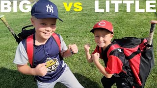 BIG BRO vs LITTLE BRO BASEBALL! ⚾️