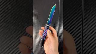 Sick black and rainbow wartech knife #knife #showcase #blade #rainbow #black