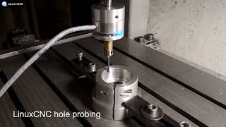 CNC 3D touch probe LinuxCNC hole probing