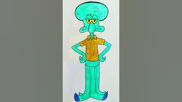 Squidward ❤️draw squidward tentacles from spongebob squarepants#shorts #squidwardtentacles #ytshorts