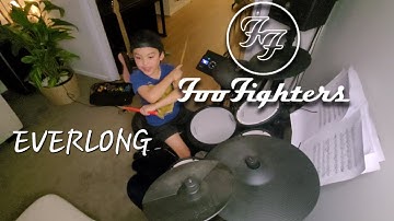 Everlong - Foo Fighters drum cover by 7 year old drummer