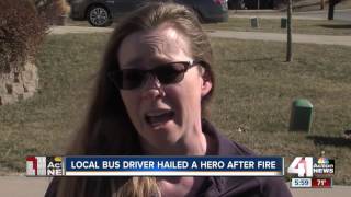 Local bus driver hailed a hero after fire