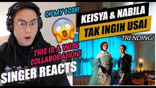 Keisya Levronka, Nabila Razali - Tak Ingin Usai (Duet Version) (Official Lyric Video) | REACTION