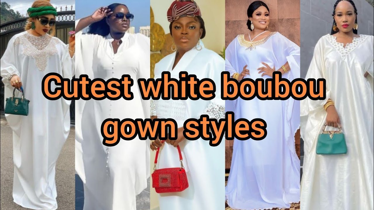Cutest white boubou gown styles for women | African bubu kaftan styles | Boubou dress designs