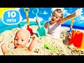 Juegos en la piscina con Maya y Lina. Vídeos con Baby Born y otros juguetes.