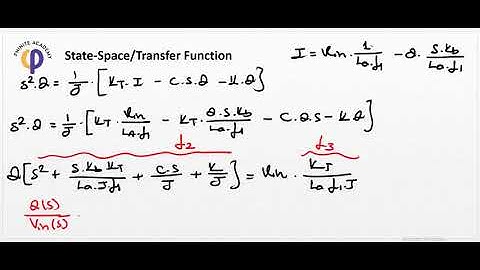 System Dynamics - Les  68 - State Space/Transfer Function in DC Motor Modelling