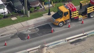 Depression opens up during rush hour, causing delays on Gandy Boulevard