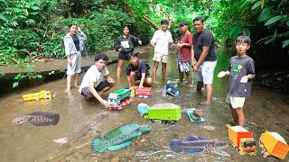 HAULING ROCKS THROUGH WATER CURRENTS WHILE CATCHING CHANNA FISH