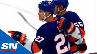 Mathew Barzal Shows Off Patience, Sets Up Anders Lee For Sweet Goal