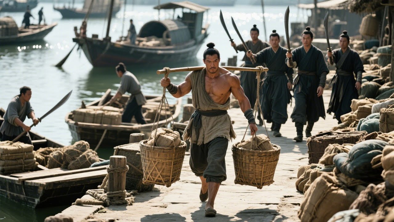 功夫電影！任人欺負的碼頭搬運工竟是隱藏的無敵戰神！  💥 