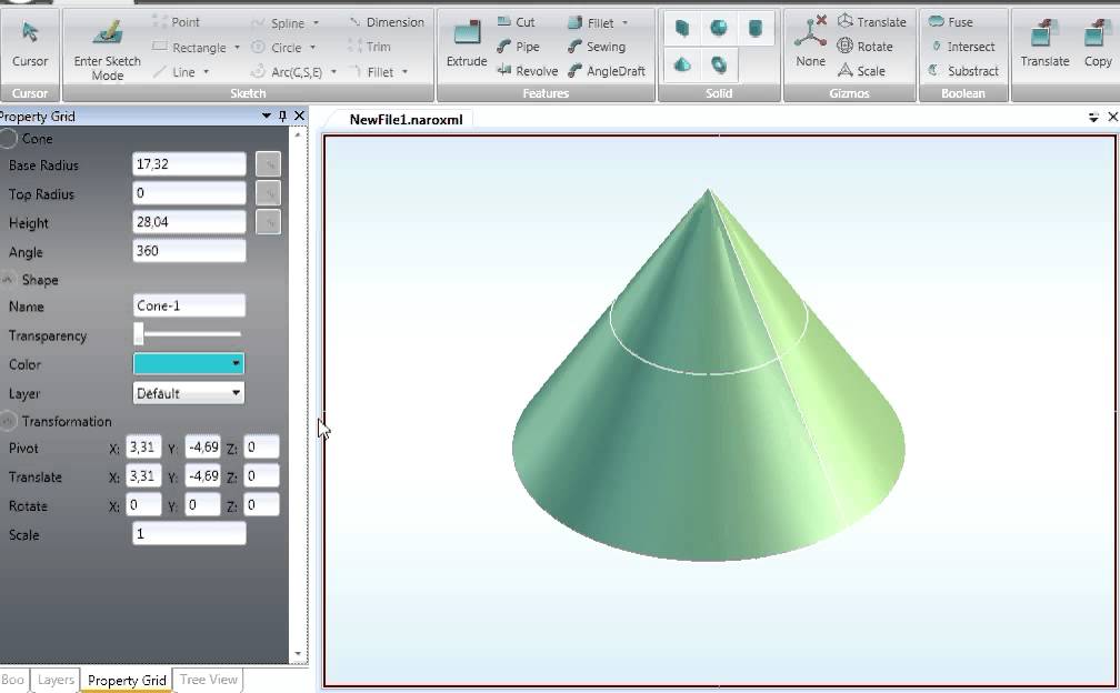 Cone Drawing Software Cone drawing and editing - YouTube