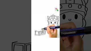 Pocoyo Drawing for kid with viking style #art #coloring #drawing
