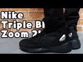 Nike zoom 2k triple black unboxingnike zoom black on feet review