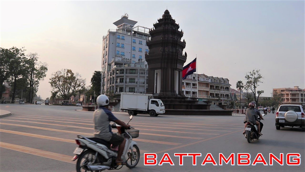 CITY TOUR BATTAMBANG | DRIVING  AROUND BATTAMBANG TOWN |OLD TOWN IN CAMBODIA.