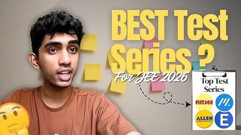 BEST test series for jee 2026