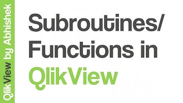 QlikView Tutorial | How to create Subroutines or functions in qlikview script | Data & Tools