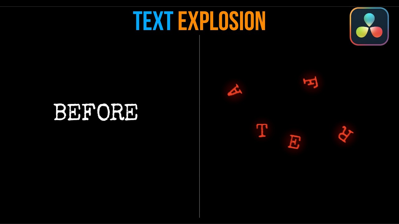 Text Explosion Tutorial in DaVinci Resolve | Viral Text Effect