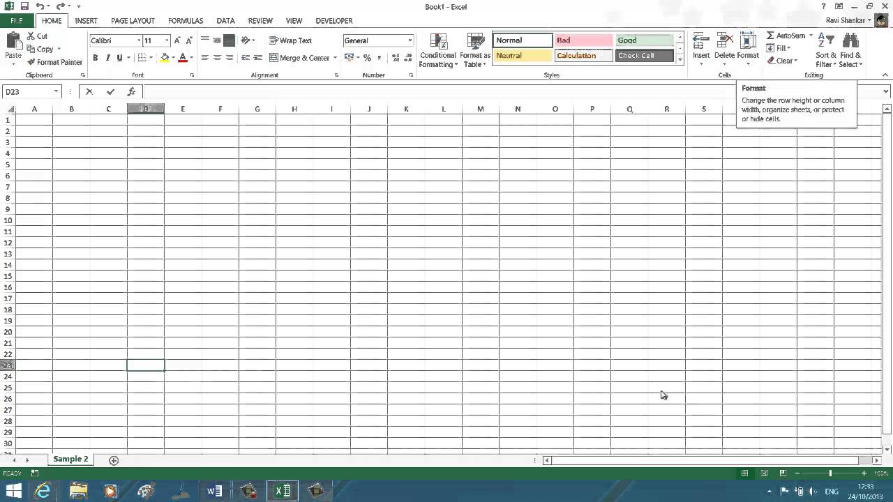 Rename a worksheet in Excel 2013 - YouTube