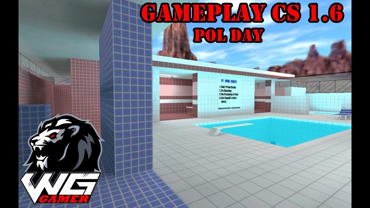 Gameplay No Jogo CS 1.6 Mapa POOL DAY - YouTube