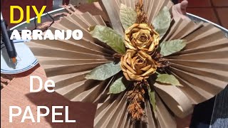 ARRANJO DECORATIVO DE PAPEL SIMPLES E ELEGANTE DIY